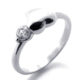 Diamant Titaniumring Til Kvinder