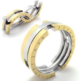 Puslespil Guld Titanium Ring