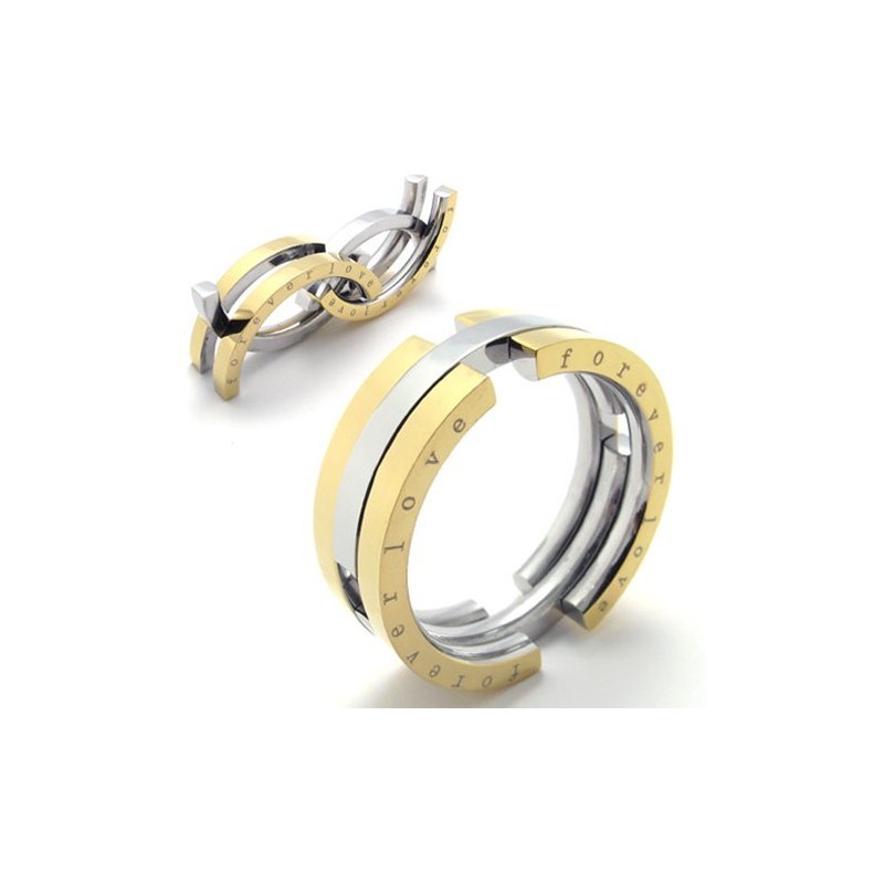 Puslespil Guld Titanium Ring