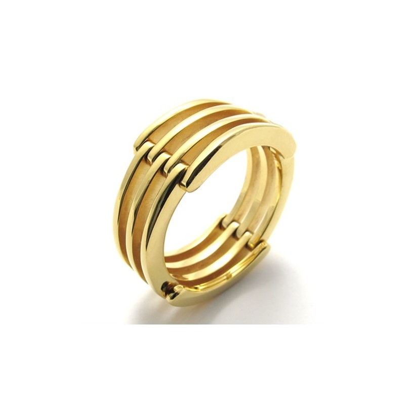 Guld Puslespil Titanium Ring