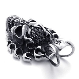 Sort Diamantkranie Titanium Vedhæng