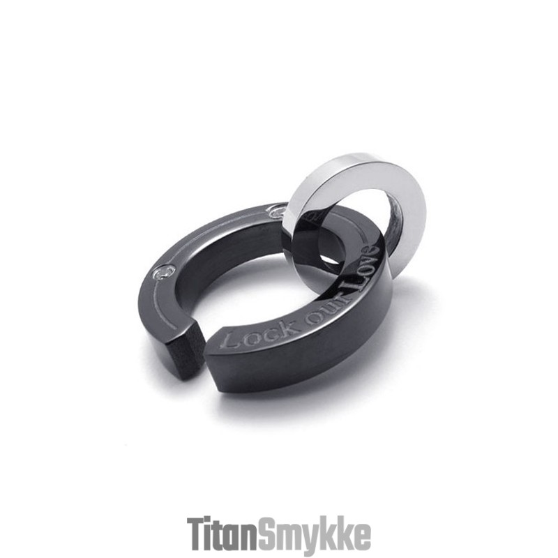 Sort Diamant Elskere Titanium Vedhæng Til Kvinder