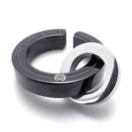 Sort Diamant Elskere Titanium Vedhæng Til Kvinder