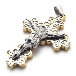 Guldkors Jesus Titanium Vedhæng