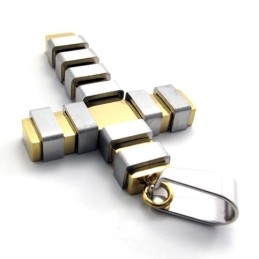 Guld Titanium Kors Vedhæng