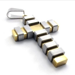 Guld Titanium Kors Vedhæng