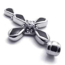 Diamant Titanium Kors Vedhæng