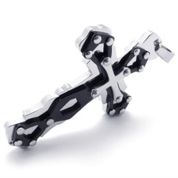 Blå Titanium Kors Vedhæng