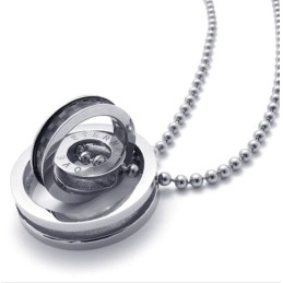 Sort Accent Flere Ringe Elsker Titanium Vedhæng