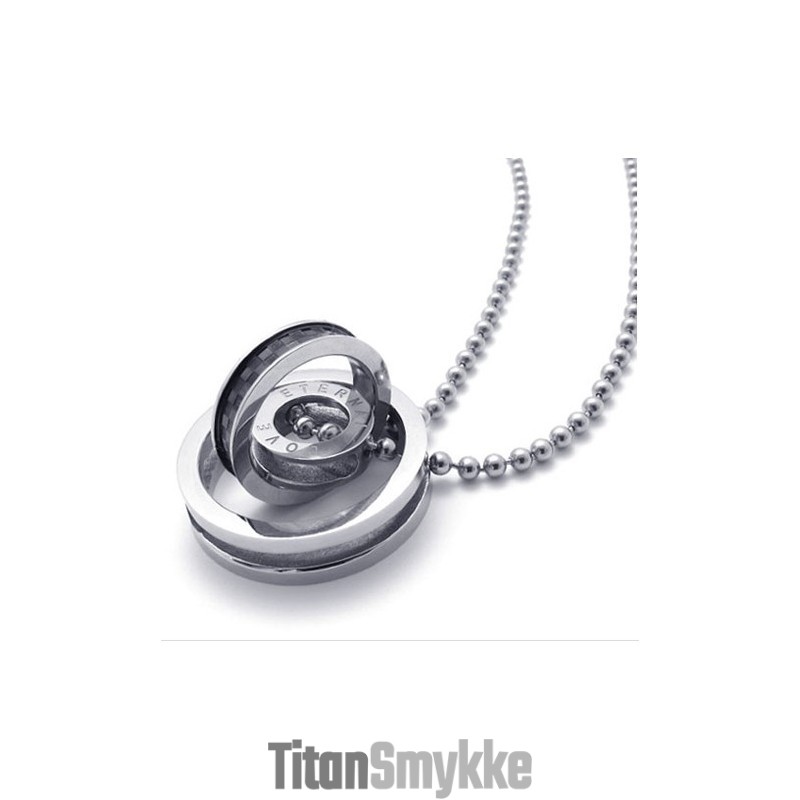 Sort Accent Flere Ringe Elsker Titanium Vedhæng