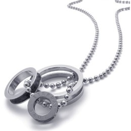 Sort Accent Flere Ringe Elsker Titanium Vedhæng