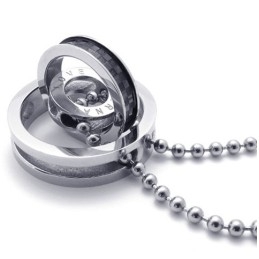 Sort Accent Flere Ringe Elsker Titanium Vedhæng