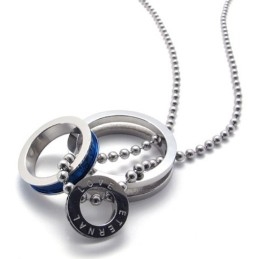 Blå Accent Flere Ringe Elsker Titanium Vedhæng