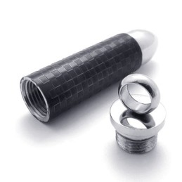 Sort Kugle Titanium Vedhæng