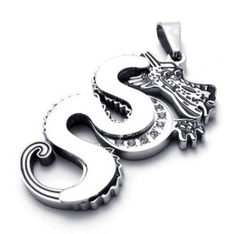 Sølv Drage Titanium Vedhæng