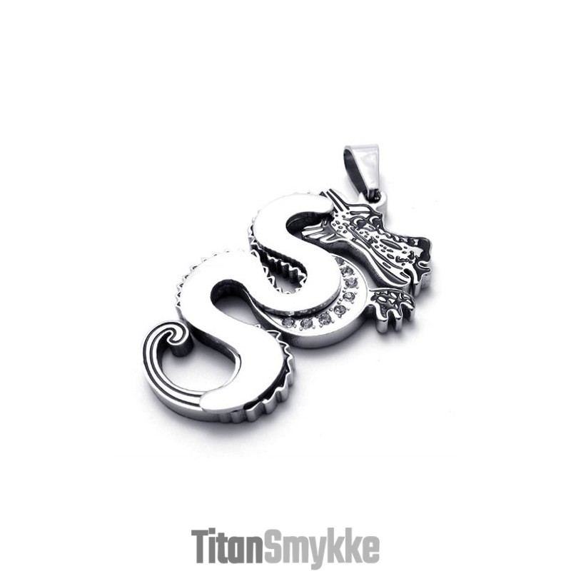 Sølv Drage Titanium Vedhæng