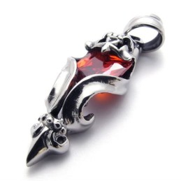 Rød Diamant Titanium Vedhæng