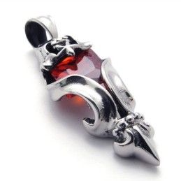 Rød Diamant Titanium Vedhæng