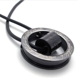 Sort Ring Titanium Vedhæng