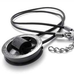 Sort Ring Titanium Vedhæng