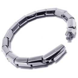 Herre-Drenge Sølv-Armbånd I Ren Titanium Med Charme