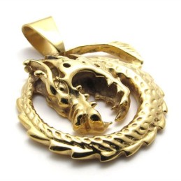 Guld Drage Titanium Vedhæng