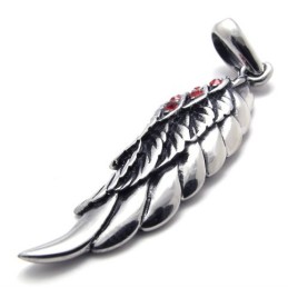 Fjerrød Diamant Titanium Vedhæng