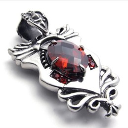 Rød Diamant Titanium Vedhæng