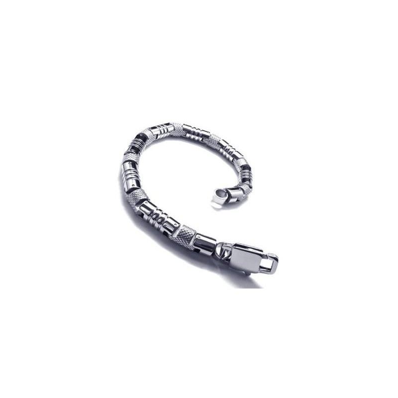 Herre Charm Sølv 316L Ren Titanium Armbånd