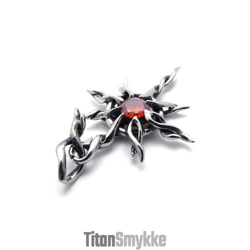 Rød Diamant Titanium Vedhæng