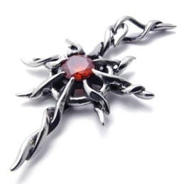 Rød Diamant Titanium Vedhæng