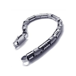 Herre Charm Sølv 316L Ren Titanium Armbånd