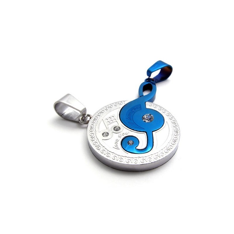 Blå Node-Elskere I Titanium Vedhæng