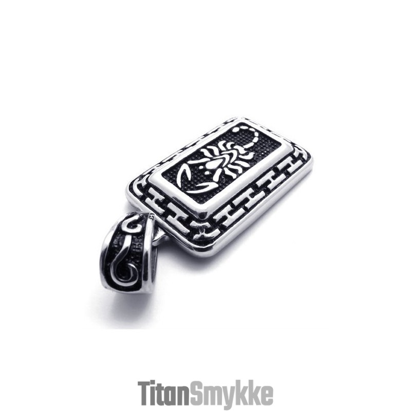 Skorpion Hundetegn Titanium Vedhæng