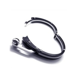 Herrearmbånd I Sort Sølv Med Vedhæng I Ren Titanium