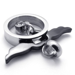 Sort Engel Titanium Vedhæng