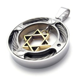 Kabelring Guldstjerne Lovers Titanium Vedhæng