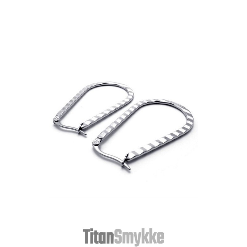 U-Drop Titanium Øreringe