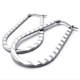 U-Drop Titanium Øreringe