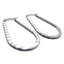 U-Drop Titanium Øreringe