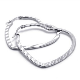 Hjerte Titanium Øreringe