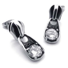 Diamant Titanium Øreringe