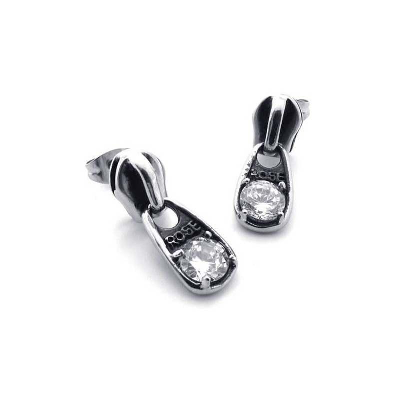 Diamant Titanium Øreringe