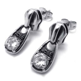 Diamant Titanium Øreringe
