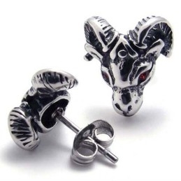 Røde Diamant Fåre Titanium Øreringe