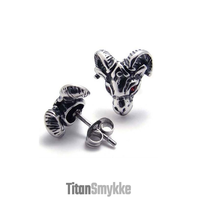 Røde Diamant Fåre Titanium Øreringe