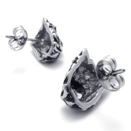 Løvehoved Titanium Øreringe
