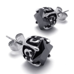 Diamant Titanium Øreringe