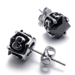 Diamant Titanium Øreringe