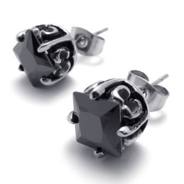 Diamant Titanium Øreringe